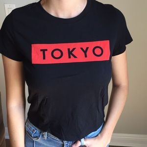 Tokyo Simple Black Tee